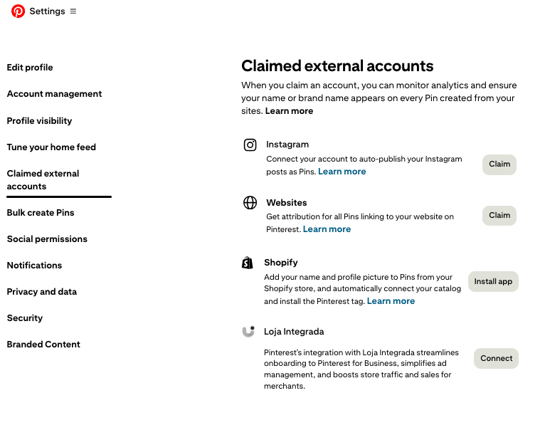 How to claim your site with Pinterest